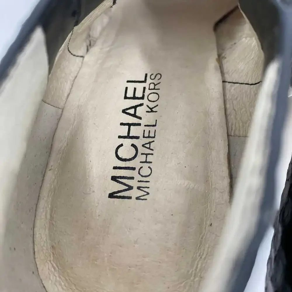 Michael Kors Black Snake Embossed Leather Booties | Women’s Size 7